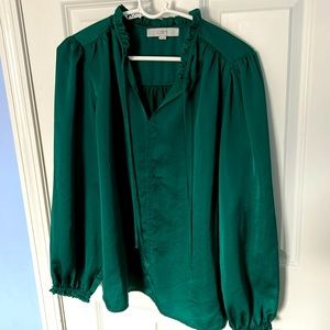 Emerald green loft blouse